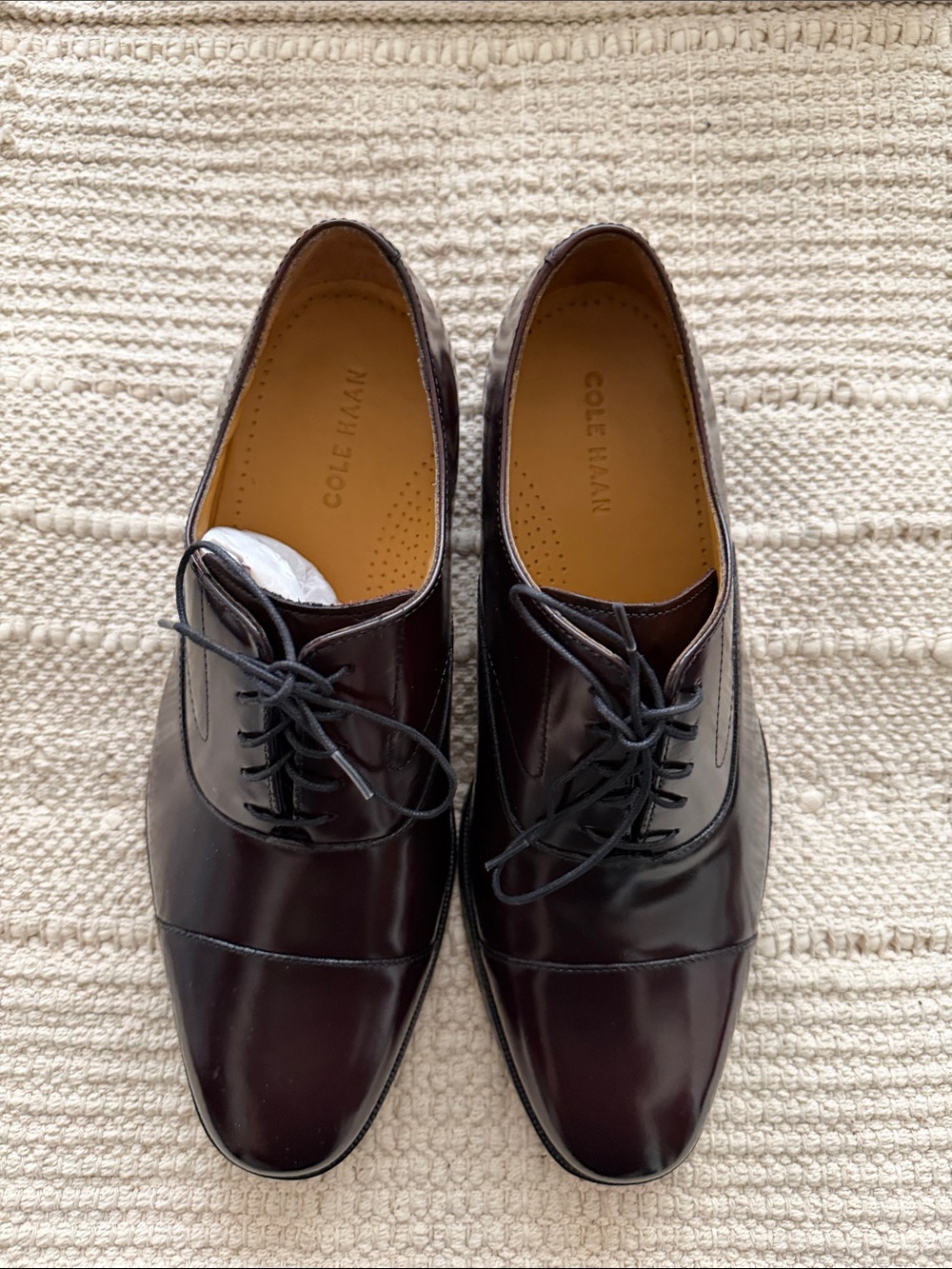 NIB Cole Haan Men’s Dark Burgundy Leather Oxford Dress Shoes!